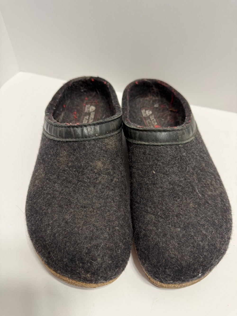 Haflinger Gz Classic Grizzly Slipper Clogs Wool Med Blue Unisex Size 40, US 9